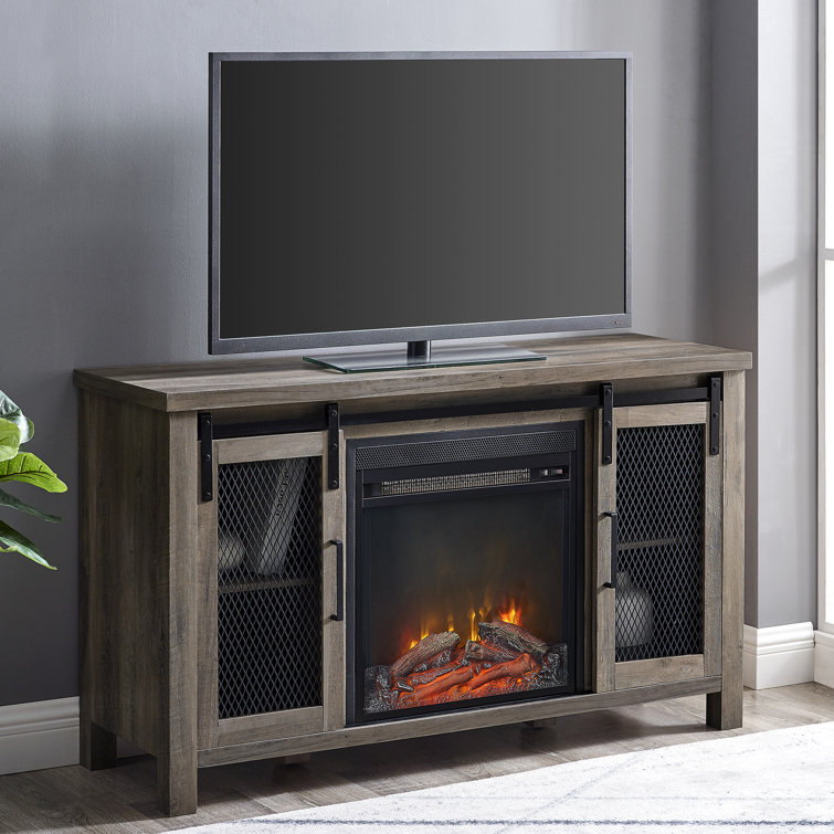 Millwood Pines Mahan TV Stand for TVs up to 55" with Fireplace Included